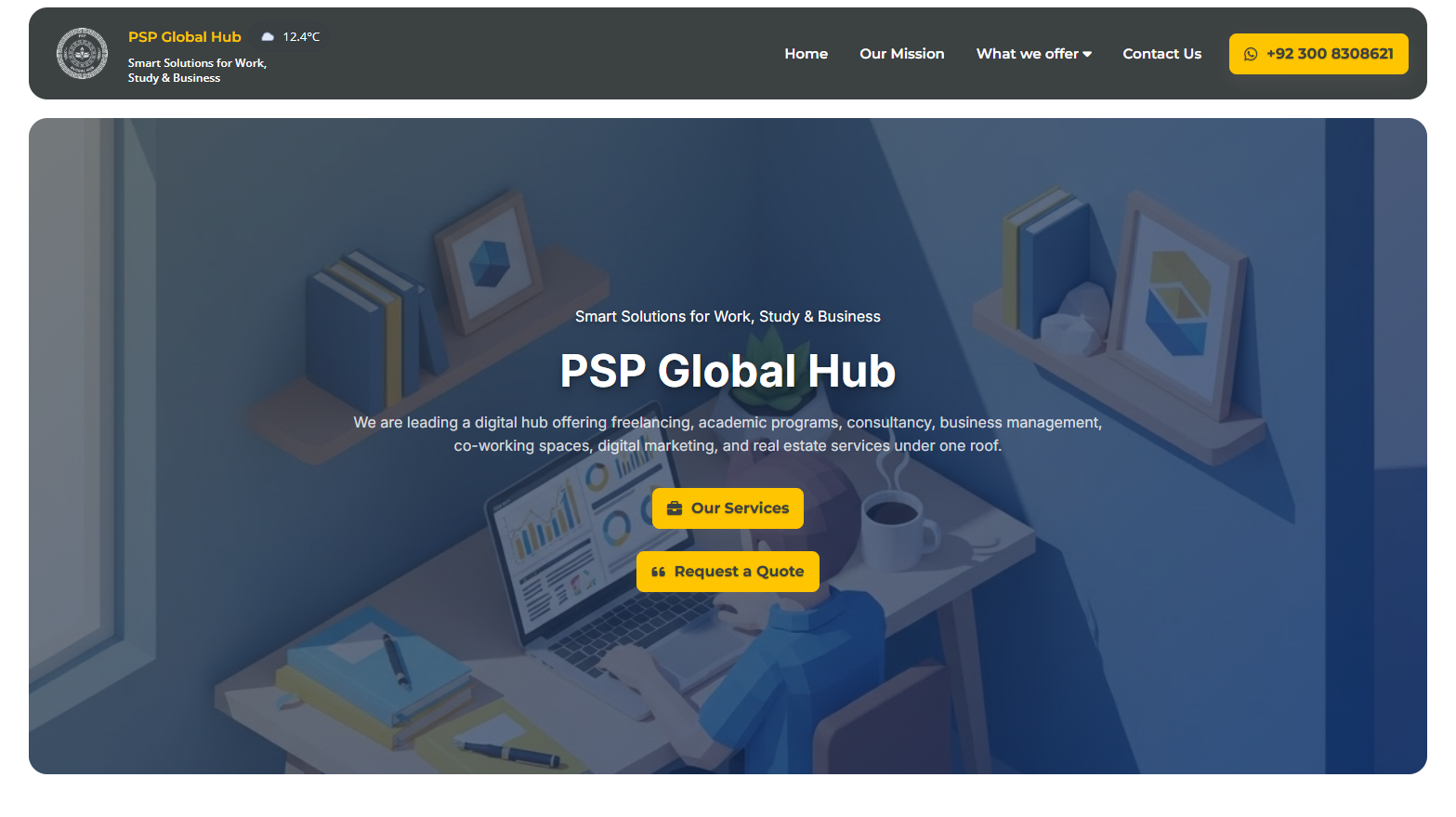 PSP Global Hub website preview
